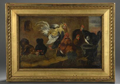 null Flemish school of the 18th century
Cockfighting
Canvas
38,5 x 55,5 cm
