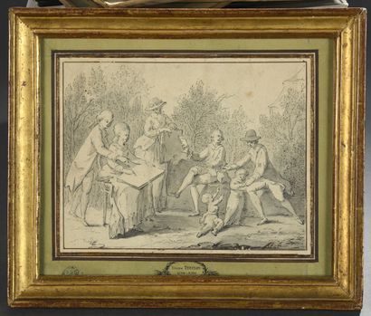 null Etienne THEAULON
(Aigues - Mortes 1739 - Paris 1780)
The country party
Pen and...