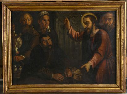 null NORTHERN ITALIAN SCHOOL circa 1640
Jesus chasing the merchants from the temple
On...