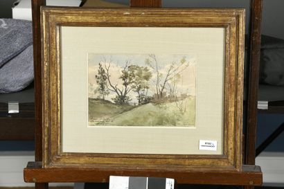 null Henri Joseph HARPIGNIES (1819-1916)
Animated landscape
Watercolor and India...