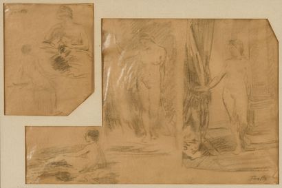 null Henri-Théodore FANTIN-LATOUR (1836-1904)
Nude studies
Charcoal on tracing paper,...