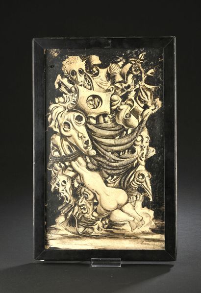 null Ismael DE LA SERNA (1897-1968)
Surrealist composition
India ink on a rectangular...