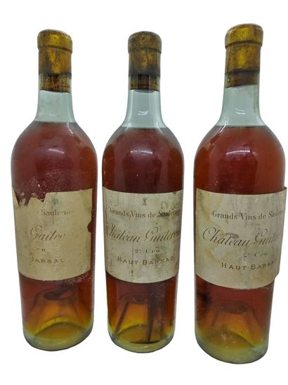 3 bouteilles de Château GUITERONDE Haut-Barsac...