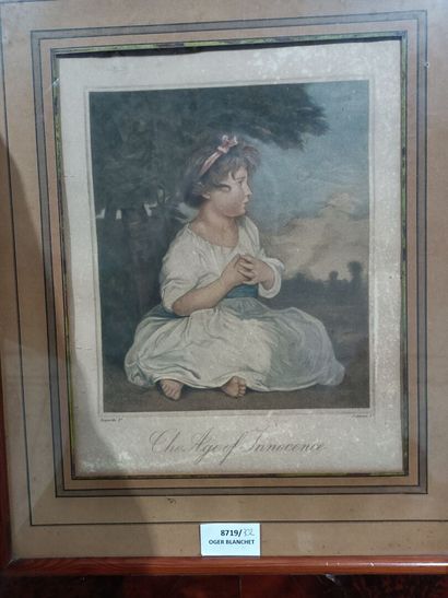 null Two color prints after Reynolds entitled "Simplicity" and "Innocence".
26 x...