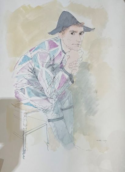 null Two lithographs :
-Michel CIRY
Harlequin
Signed in the plate
63 x 44 cm
-WERMEQUIN
Grieving...