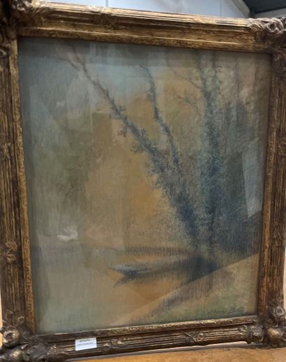 null Jacques BILLE (1880-1943)
Edge of a river 
Pastel signed lower right and dated...