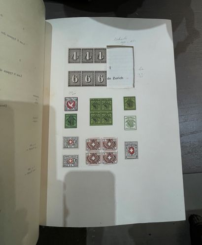 null MIRABAUD et A. de REUTERSHELD : Les timbres postes suisses, 1898, reliure plein...