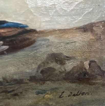 null Ernest DALTON (1887-1963)
Martin pêcheur dans un paysage
Huile sur toile.
Signée...