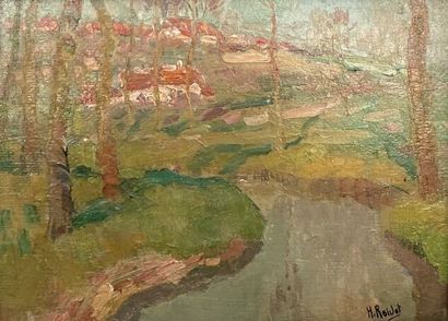Henri ROIDOT (1877-1960)
Paysage à la rivière...