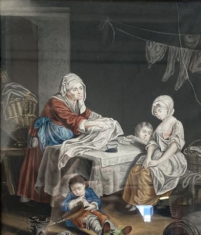 École Française du XVIIIème siècle
La blanchisseuse...