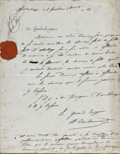null CAULAINCOURT Armand Augustin Louis de, duc de Vicence [Caulaincourt, 1773 -...