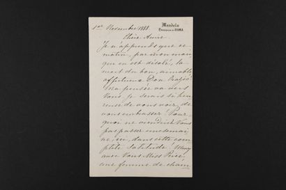null BONAPARTE princesse Julie [Rome, 1830 - id., 1900], .
Lettre autographe signée...