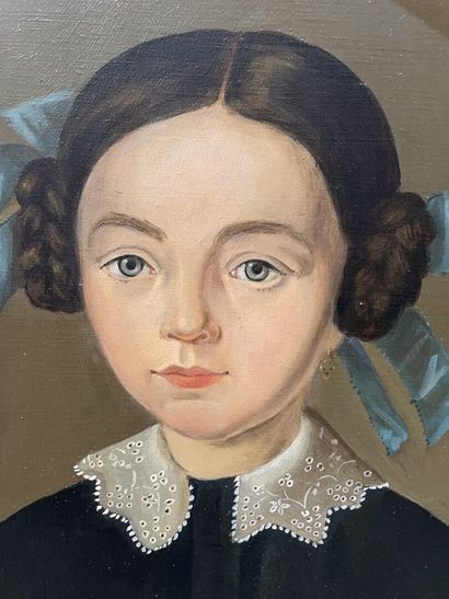 null Ecole Français, dans le goût du XIXème siècle
Portrait de jeune fille
Huile...