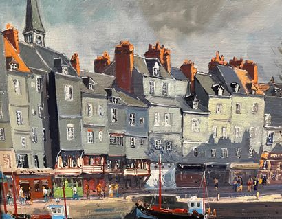 null Michel MARGUERAY (1938) 
Honfleur, La Lieutenance, Matin
Huile sur toile signée...