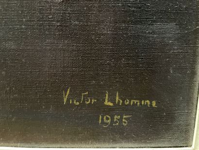 null Victor LHOMME (1870-1957)
Portrait d'enfant aux jouets
Huile sur toile signée...