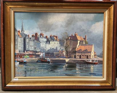 null Michel MARGUERAY (1938) 
Honfleur, The Lieutenancy, Morning
Oil on canvas signed...