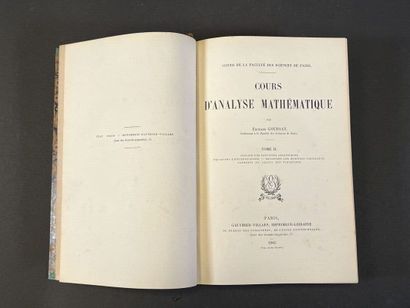 null GOURSAT, Édouard - Cours d'analyse mathématique. Paris, Gauthier-Villars, 1902-1905....