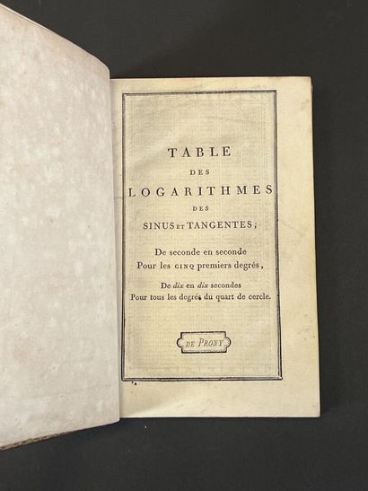 CALLET, François - Tables portatives de logarithmes...