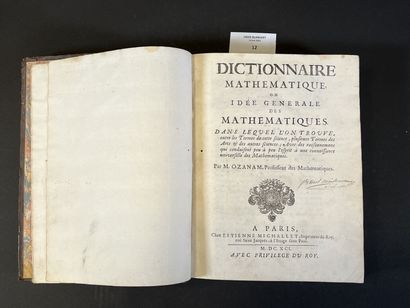 OZANAM, Jacques - Dictionnaire mathématique,...