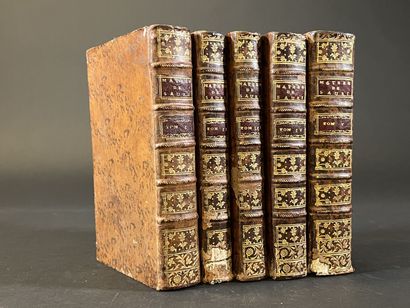 null SAURY, Abbé Jean - Cours complet de mathématiques. Paris, Ruault, 1774. 5 vol....
