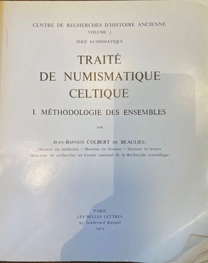 null Monnaies gauloises, lot de 3 ouvrages :
- Colbert de Beaulieu, Traité des monnaies...