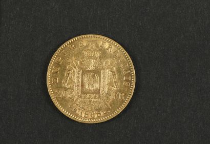 null France - Second Empire.
20 francs tête laurée, 1868 BB (G.1062 - Fr.585).
TTB...