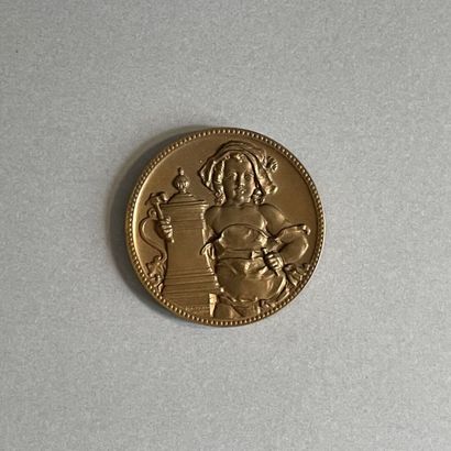 null France - Europe. 
Plateau de 20 médailles en bronze, Histoire, Europe, dive...