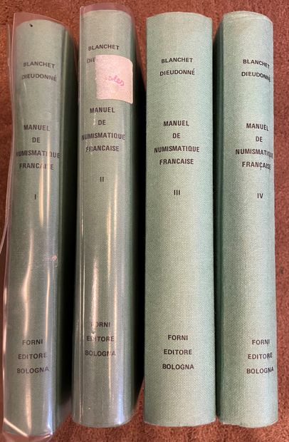 null A. Blanchet et A. Dieudonné. Manuel de Numismatique
Française.
4 volumes, [1912-1936],...