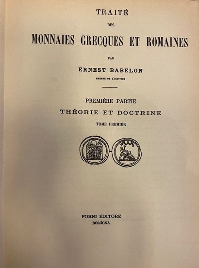 null E. Babelon. Traité des monnaies grecques et romaines.
5 volumes de texte et...