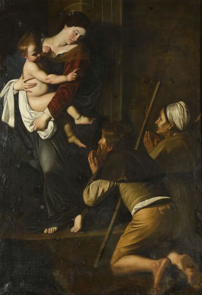  École ITALIENNE du XVIIe siècle, suiveur du CARAVAGE (1570/1571-1610)
La Madone... Gazette Drouot