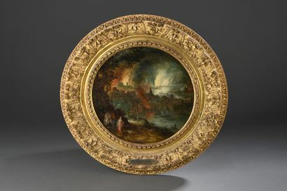 null Jan BRUEGHEL THE ANCIENT
(Brussels 1568 - Antwerp 1625)
Lot and his daughters
Round...