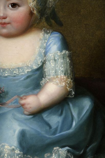 null Elisabeth VIGÉE LE BRUN
(Paris 1755 - 1842)
Portrait de Sophie d'Artois assise
Toile...