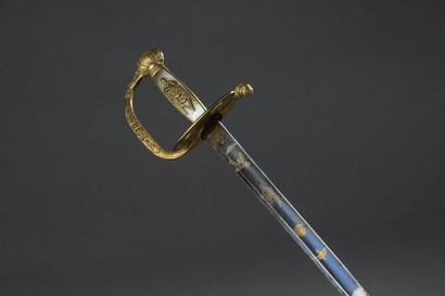 Court sword, gilt bronze handle, mother-of-pearl...