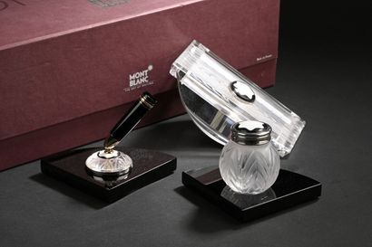 null CRISTAL LALIQUE & MONTBLANC
	Desk set, limited edition 4810, in its original...