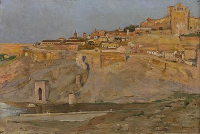 null William LAPARRA (1873-1920)
View of Toledo
Oil on canvas, signed lower right....