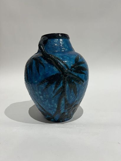 null Edmond LACHENAL (1855 - 1930)
	Ceramic vase with slightly shouldered ovoid body...