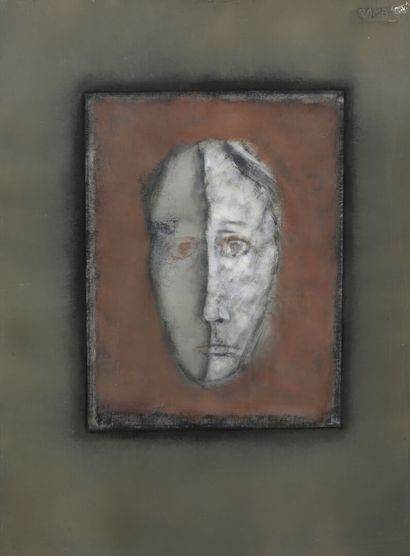 null Paul RAMBIÉ (1919-2020)
Face, 1981
Oil on panel, signed with initials, titled...