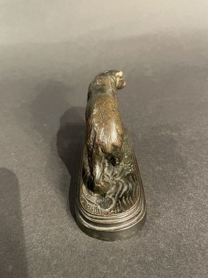 null after Antoine Louis BARYE (1795-1875). 
The Walking Bear. 
Bronze proof with...