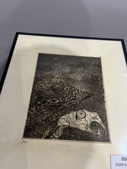 null Luc SIMON (1924-2011) 
Surrealist composition 
Two etchings signed and one dated...