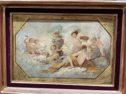 null French school in the taste of the 18th century in the taste of BOUCHER
Allegory...