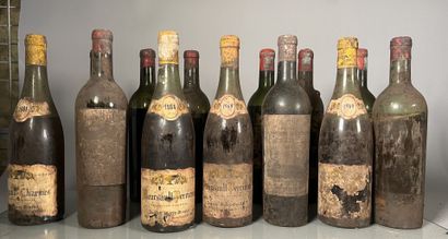 null 35 vintage bottles from various origins, some of them large (AUSONE, MIISSION...