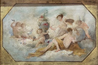 null French school in the taste of the 18th century in the taste of BOUCHER
Allegory...