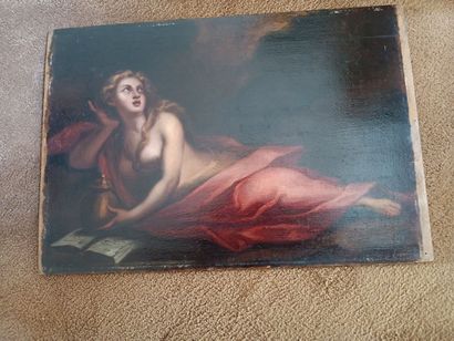 null Lying woman
Oil on wood panel
Unsigned
Mention on the back "Jalucte, August...