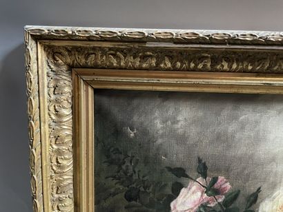 null A.GONDOIS, 20th century
Basket of roses
Oil on canvas signed lower right
45.5...
