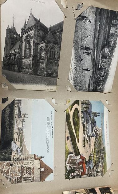 null Set of 3 albums of postcards, mainly views of French seascapes and harbors.
Approximately...