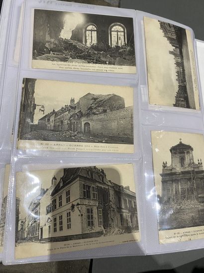 null Set of three albums of postcards relating to Arras during the Great War 14-18.
Approximately...