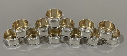 null Suite of twelve silver liqueur glass mounts.
Weight : 280 g