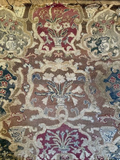 null Regency period tapestry upholstery, 
tapestry in point and petit point in wool...