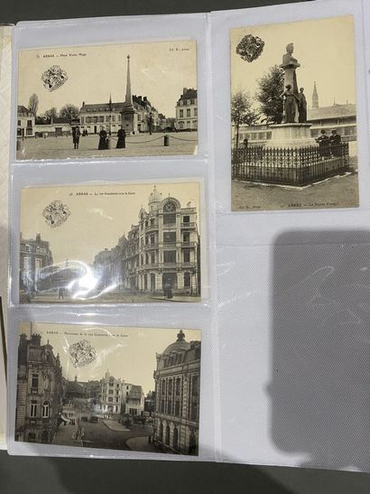 null Set of three albums of postcards, mainly views of Arras.
Approximately 400 postcards.
Some...