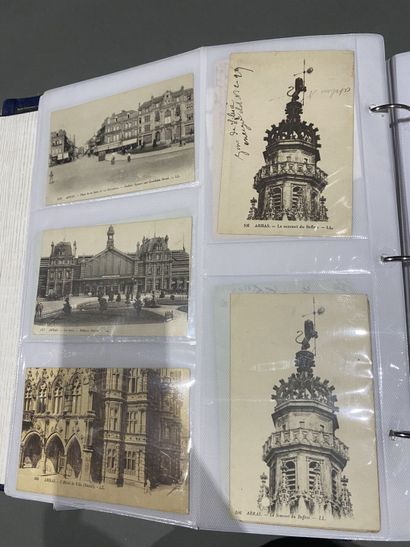 null Set of three albums of postcards relating to Arras during the Great War 14-18.
Approximately...